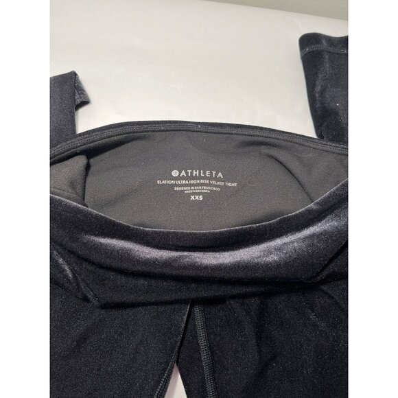 Athleta‎ Elation Ultra High Rise Velvet Tight Yoga XXS Black - Picture 6 of 6